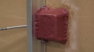 Fire Stop Putty Pad Installation [upl. by Wilkinson]