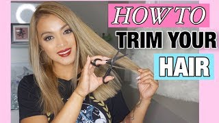 DIY HOW TO TRIM YOUR HAIR AT HOME [upl. by Anatole]