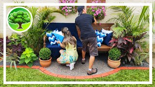 💚 DIY  DECORAÇÃO DE JARDIM 15  JARDIM COM BANCO [upl. by Aphra]