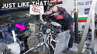 KIA OPTIMA ENGINE REPLACEMENT TRANSMISSION REPLACEMENT [upl. by Elatia]