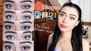 AFFORDABLE  COMFORTABLE EVERYDAY Colored Contact Lens Shopee Finds  Maria Selina [upl. by Nairret]