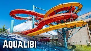 Largest Waterpark in Belgium  Aqualibi at Walibi  Waterslides [upl. by Xineohp]