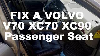 Volvo V70XC Passenger Seat repair and removal  V70 XC70 XC90 [upl. by Jairia134]