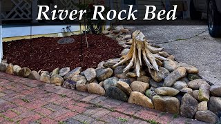 How to Make a Dry RIVER ROCK Bed from the Gutter [upl. by Riess]