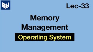 Memory Management unit  OS  Lec33  Bhanu Priya [upl. by Mis]