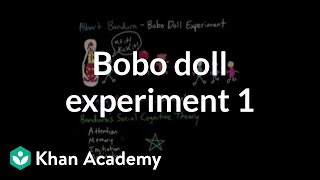 Observational learning Bobo doll experiment and social cognitive theory  MCAT  Khan Academy [upl. by Leirej]