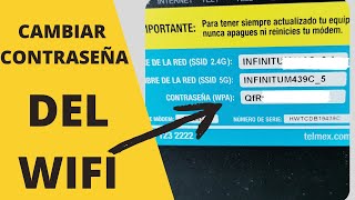 CÓMO CAMBIAR LA CONTRASEÑA DE MODEM INFINITUM Telmex 2021 [upl. by Anitac]