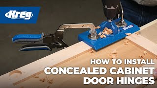 How To Install Concealed Cabinet Door Hinges [upl. by Doralynn]