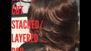 HOW TO CUT STACKED BOB EASIEST WAY EVER [upl. by Nilyak150]