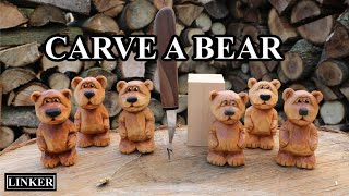 How to Carve a Bear Full Woodcarving Tutorial [upl. by Race]