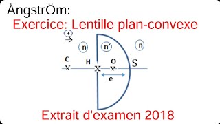 Exercice 13 Lentille planconvexe optique géométrique [upl. by Airat747]