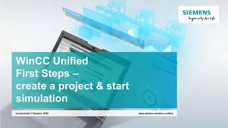 02  SIMATIC WinCC Unified  Create project and start simulation [upl. by Salman]