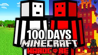 100 Days with my EVIL CLONE in Minecraft Hardcore [upl. by Firooc]