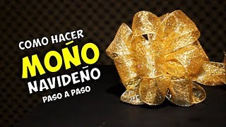 Como hacer Moño con Listón Navideño Paso a paso HD [upl. by Akital]