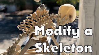 How to Make A Cheap Skeleton More Poseable For Halloween [upl. by Ettelrahc]