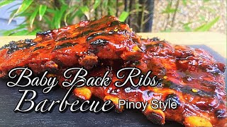 Baby Back Ribs Barbecue Pinoy Style  Tamis Anghang [upl. by Stedt]