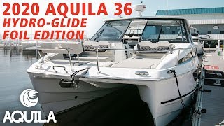 2020 Aquila 36 Power Catamaran HydroGlide Foil Edition at MarineMax St Petersburg Florida [upl. by Stagg]