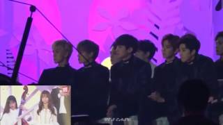 161119 EXO AND SEVENTEEN Reaction to GFRIEND  MMA 2016 [upl. by Etiuqram]