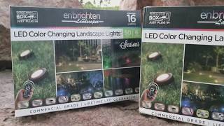 Jasco Enbrighten LED Color Changing Landscape Lights REVIEW [upl. by Arlen]