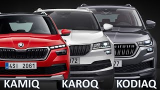 ŠKODA SUVs Comparison  Kamiq vs Karoq vs Kodiaq  See the differences [upl. by Alhahs]