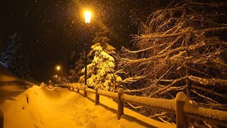 1 Hour of Beautiful Relaxing Snow Falling in a Mountain Village [upl. by Okiam141]