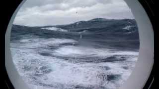 Huge Waves From My Porthole Part 3 [upl. by Rufina]