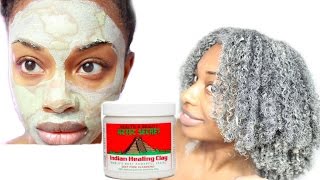 Bentonite Clay Review and Demo  Natural Hair and Skin [upl. by Marolda183]