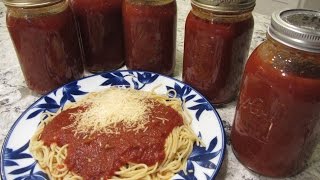 Spaghetti Sauce Canning Recipe  Delicious [upl. by Hinkel]