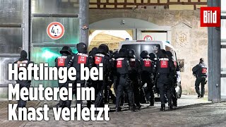 Gefängnismeuterei Polizei stürmt Knast in Thüringen  JVA Untermaßfeld [upl. by Dihahs896]