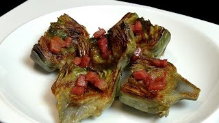 Alcachofas a la plancha Recetas de verduras [upl. by Leunamnauj986]