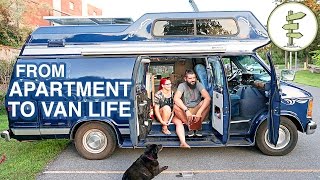 Van Life  Couple Moves From Apartment to Camper Van Full Time [upl. by Outhe]