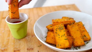 How To Make Crispy Fried Polenta Chips [upl. by Haran]