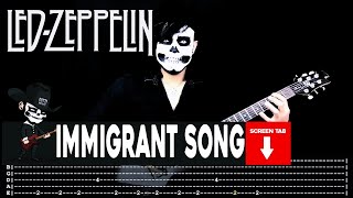 【LED ZEPPELIN】 Immigrant Song  cover by Masuka  LESSON  GUITAR TAB [upl. by Audy]