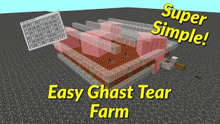 Easiest Automatic Ghast Tear Farm  Minecraft 117 Tutorial [upl. by Eelirrem]