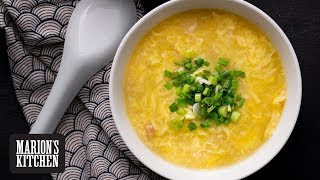 Chinese Egg Drop Chicken Soup  Marions Kitchen [upl. by Ewold212]