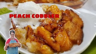 BEST PEACH COBBLER  Easy  Homeade Step By Step ❤ [upl. by Odlavu]