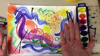 Kandinsky Art Activity Painting Music [upl. by Awhsoj]