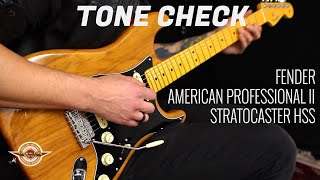 TONE CHECK Fender American Professional II Stratocaster HSS Demo  No Talking [upl. by Shanan]