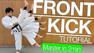 【KARATE TUTORIAL】 Basics amp Practice Drill of Mae Geri Explained [upl. by Atenahs]