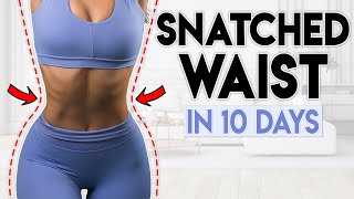 SNATCHED WAIST amp ABS in 10 Days  5 minute Home Workout [upl. by Lahpos]