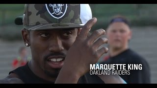 NFL Punter Marquette King Demonstrates at Kohls Kicking Elite Camp [upl. by Miriam]