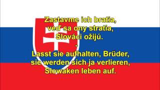 Nationalhymne der Slowakei  Štátna Hymna Slovenska SVKDE Text [upl. by Yaker]